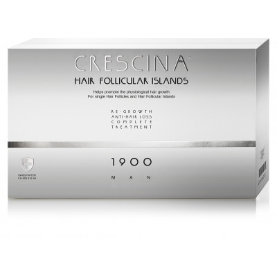 Crescina Набор 1900 для мужчин Лосьон "Усиленная формула" 3.5 мл №10 штук + 10 штук против выпадения волос