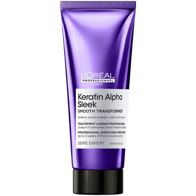 L'Oreal Keratin Alpha Sleek Уход разглаживающий для непослушных и пористых волос 200 мл