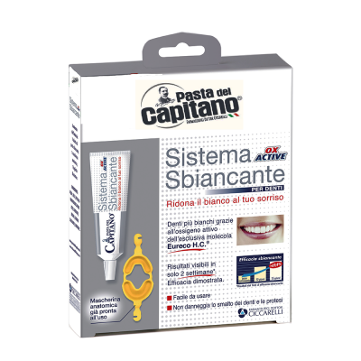 Pasta Del Capitano Набор для отбеливания зубов (Зубная паста с активным кислородом 50 мл + Капа)