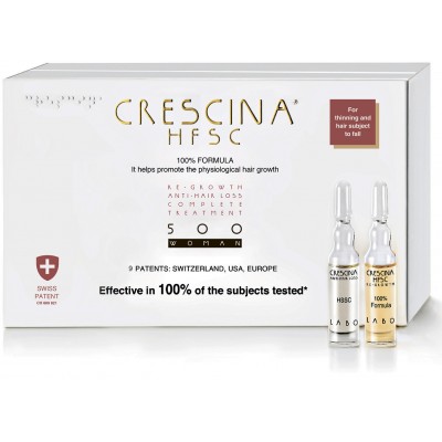 Crescina Набор 500 для женщин Лосьон для стимуляции роста 3.5 №10 штук + 10 штук против выпадения волос