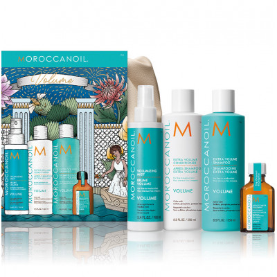 Moroccanoil Набор Объем (Шампунь 250 мл + Кондиционер 250 мл + Спрей для объема 160 мл + Масло 25 мл + Косметичка)