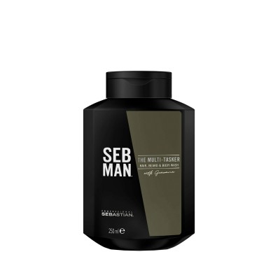 Sebastian MAN The Multitasker Шампунь для ухода за волосами, бородой и телом 3-в-1 250 мл