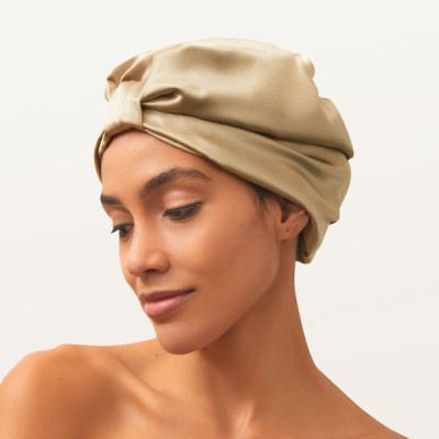 Ayris Silk Тюрбан шелковый, классический бежевый