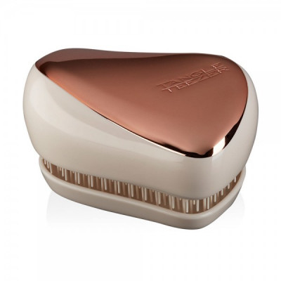 Tangle Teezer Compact Styler Rose Gold Luxe Щётка для распутывания волос компактная молочно-бронзовая хром