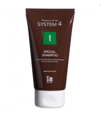 System 4 Шампунь № 1 терапевтический для нормальной и жирной кожи головы и волос с климбазолом 75 мл