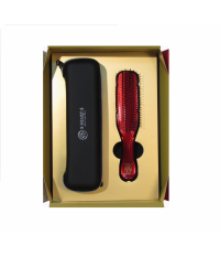 S-Heart-S Набор подарочный Расческа Scalp Brush Premium удлиненная (красная) + Дорожный чехол
