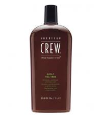 American CREW Tea Tree Шампунь, кондиционер, гель для душа 3-в-1 Чайное дерево 1000 мл