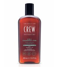 American CREW Chamomile+Pine Шампунь, кондиционер, гель для душа 3-в-1 Ромашка+Сосна 450 мл