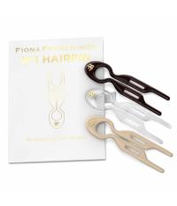 HAIRPIN №1 Fiona Franchimon Шпильки - набор коричневый / прозрачный / бежевый 3 шт.